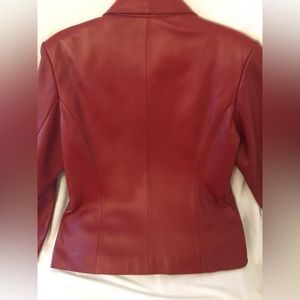 Womens Red Leather Jacket